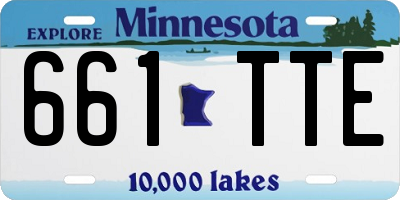 MN license plate 661TTE