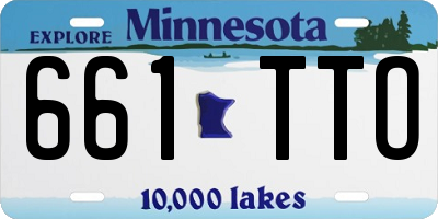 MN license plate 661TTO