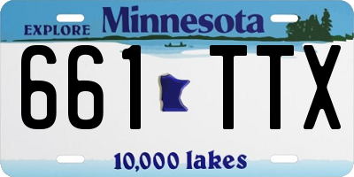 MN license plate 661TTX