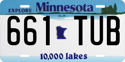 MN license plate 661TUB