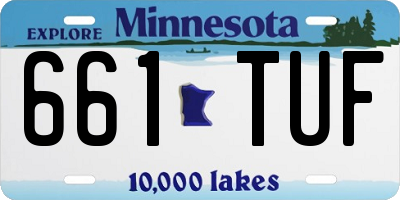 MN license plate 661TUF