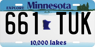 MN license plate 661TUK