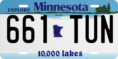 MN license plate 661TUN