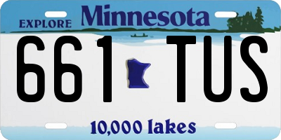 MN license plate 661TUS