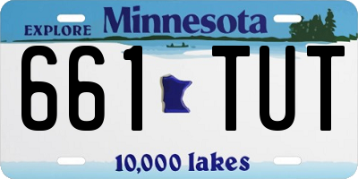 MN license plate 661TUT
