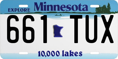 MN license plate 661TUX
