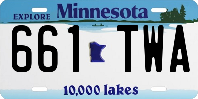 MN license plate 661TWA