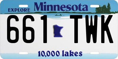 MN license plate 661TWK