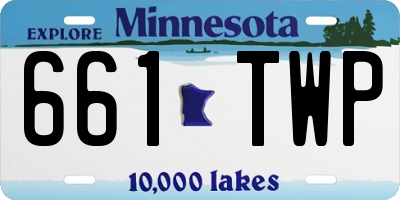 MN license plate 661TWP