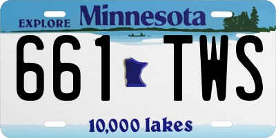 MN license plate 661TWS