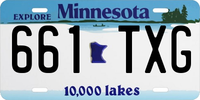 MN license plate 661TXG
