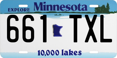 MN license plate 661TXL