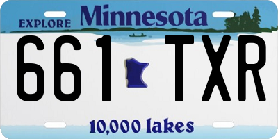 MN license plate 661TXR