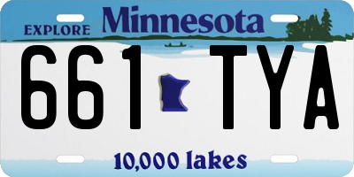 MN license plate 661TYA