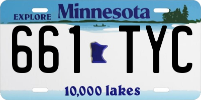 MN license plate 661TYC