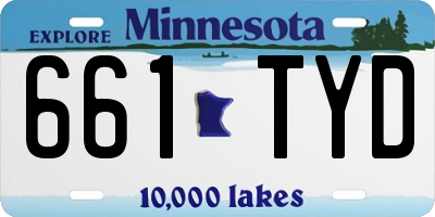 MN license plate 661TYD