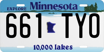 MN license plate 661TYO