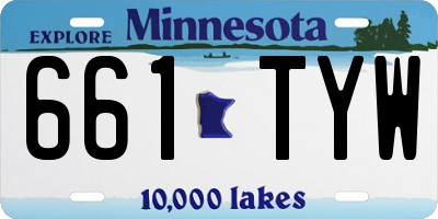 MN license plate 661TYW