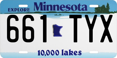 MN license plate 661TYX