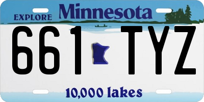 MN license plate 661TYZ