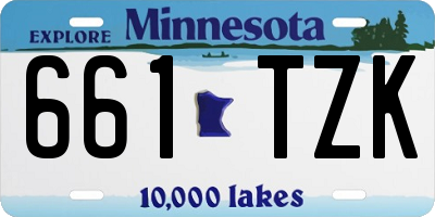 MN license plate 661TZK