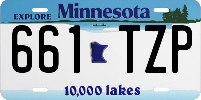 MN license plate 661TZP