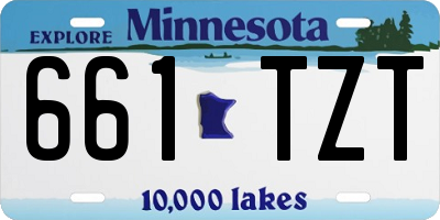 MN license plate 661TZT