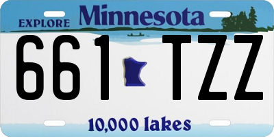 MN license plate 661TZZ