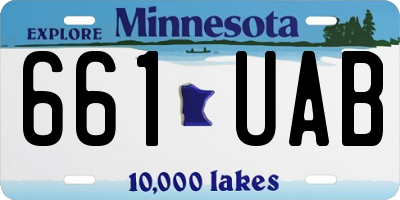 MN license plate 661UAB