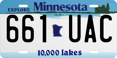 MN license plate 661UAC