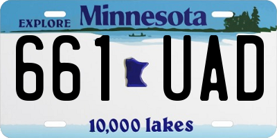 MN license plate 661UAD