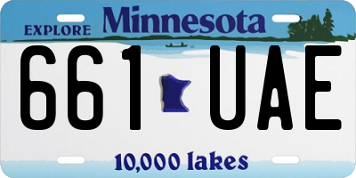 MN license plate 661UAE