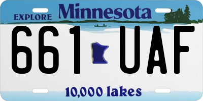 MN license plate 661UAF