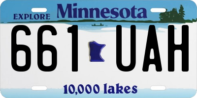 MN license plate 661UAH