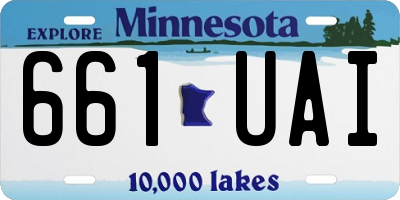 MN license plate 661UAI