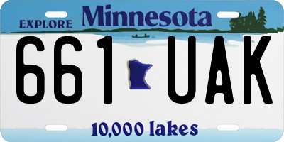 MN license plate 661UAK