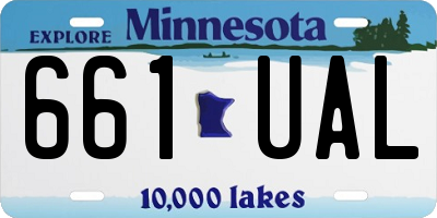 MN license plate 661UAL