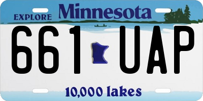 MN license plate 661UAP