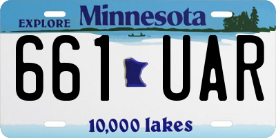 MN license plate 661UAR