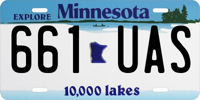 MN license plate 661UAS