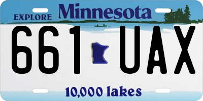 MN license plate 661UAX