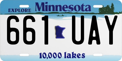 MN license plate 661UAY