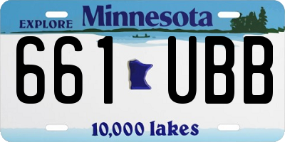 MN license plate 661UBB