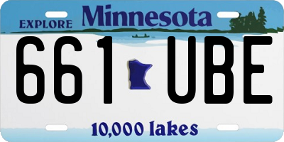 MN license plate 661UBE