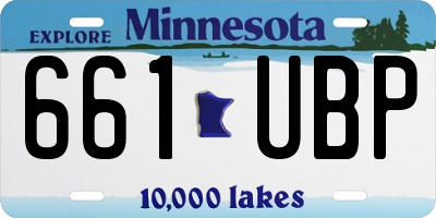 MN license plate 661UBP