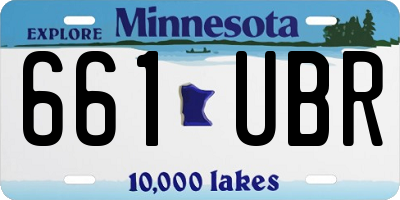 MN license plate 661UBR