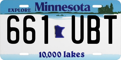 MN license plate 661UBT