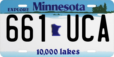MN license plate 661UCA