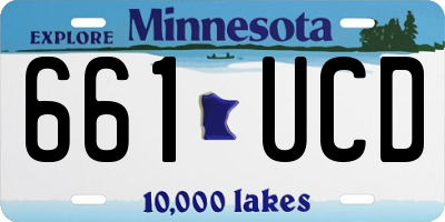 MN license plate 661UCD