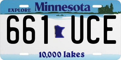 MN license plate 661UCE